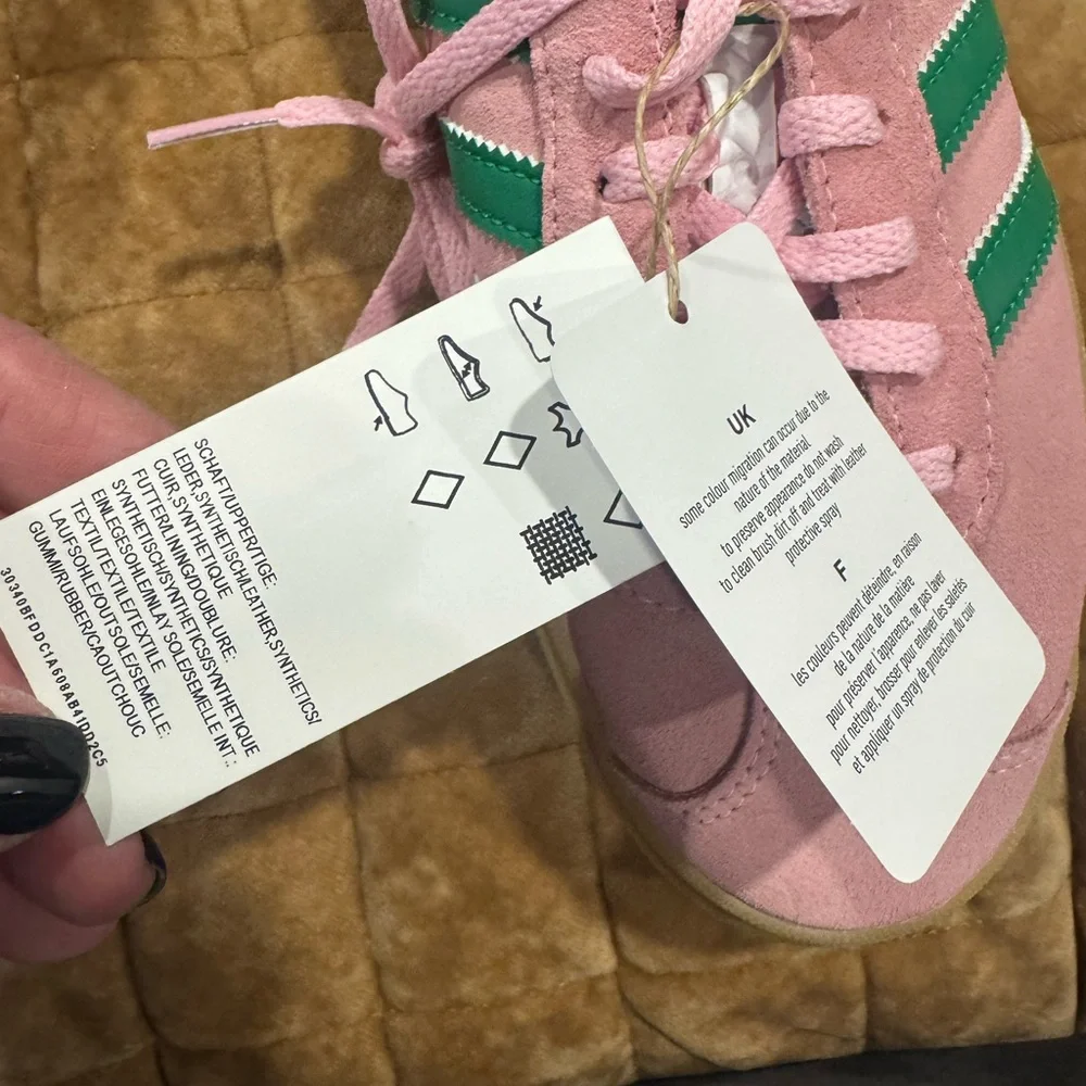 Adidas GAZELLE BOLD Suede Sneakers in Pink and Green- cute comfy classics🩷💚 - Picture 11 of 16
